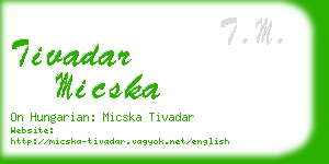tivadar micska business card